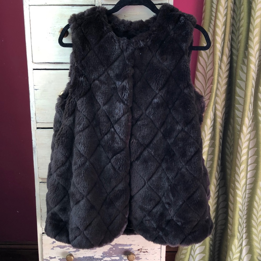 Talbots Faux Fur Vest